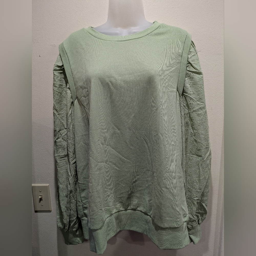 Women's Mint Green Sweatshirt Size Xl